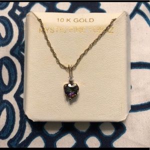 10k Gold Mystic Fire Topaz Necklace
